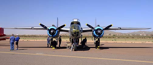 North American B-25J Mitchell Maid in the Shade N125AZ, Cactus Fly-in, March 2, 2012